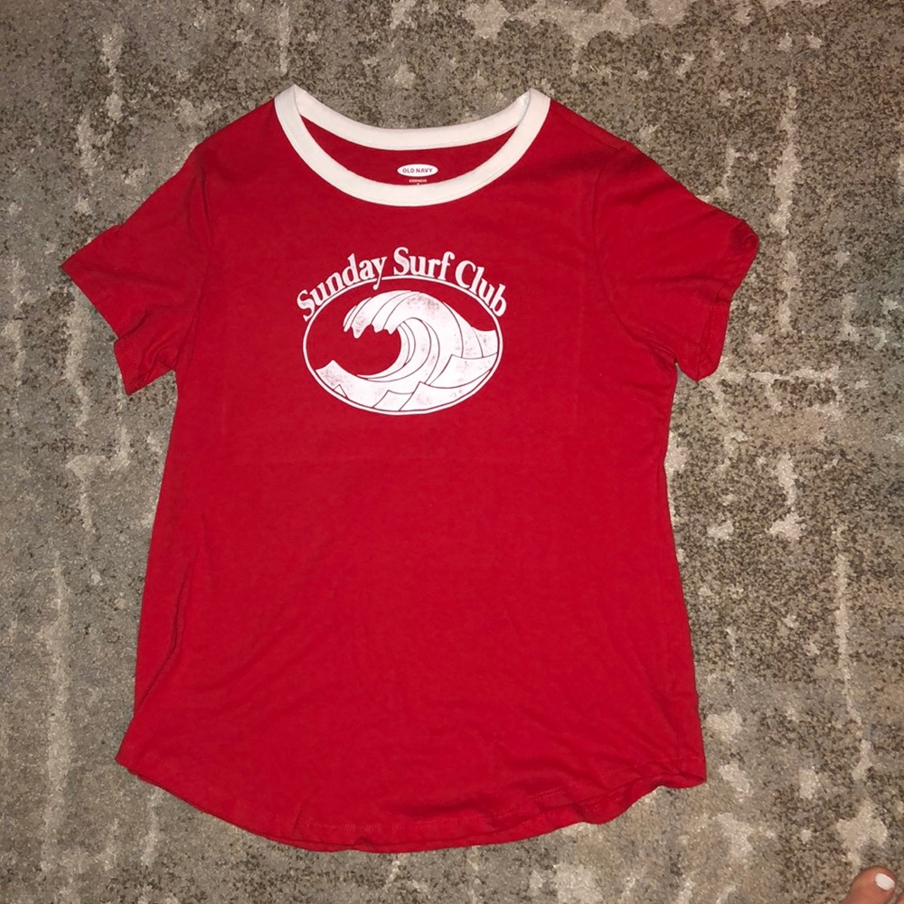 red T-shirt